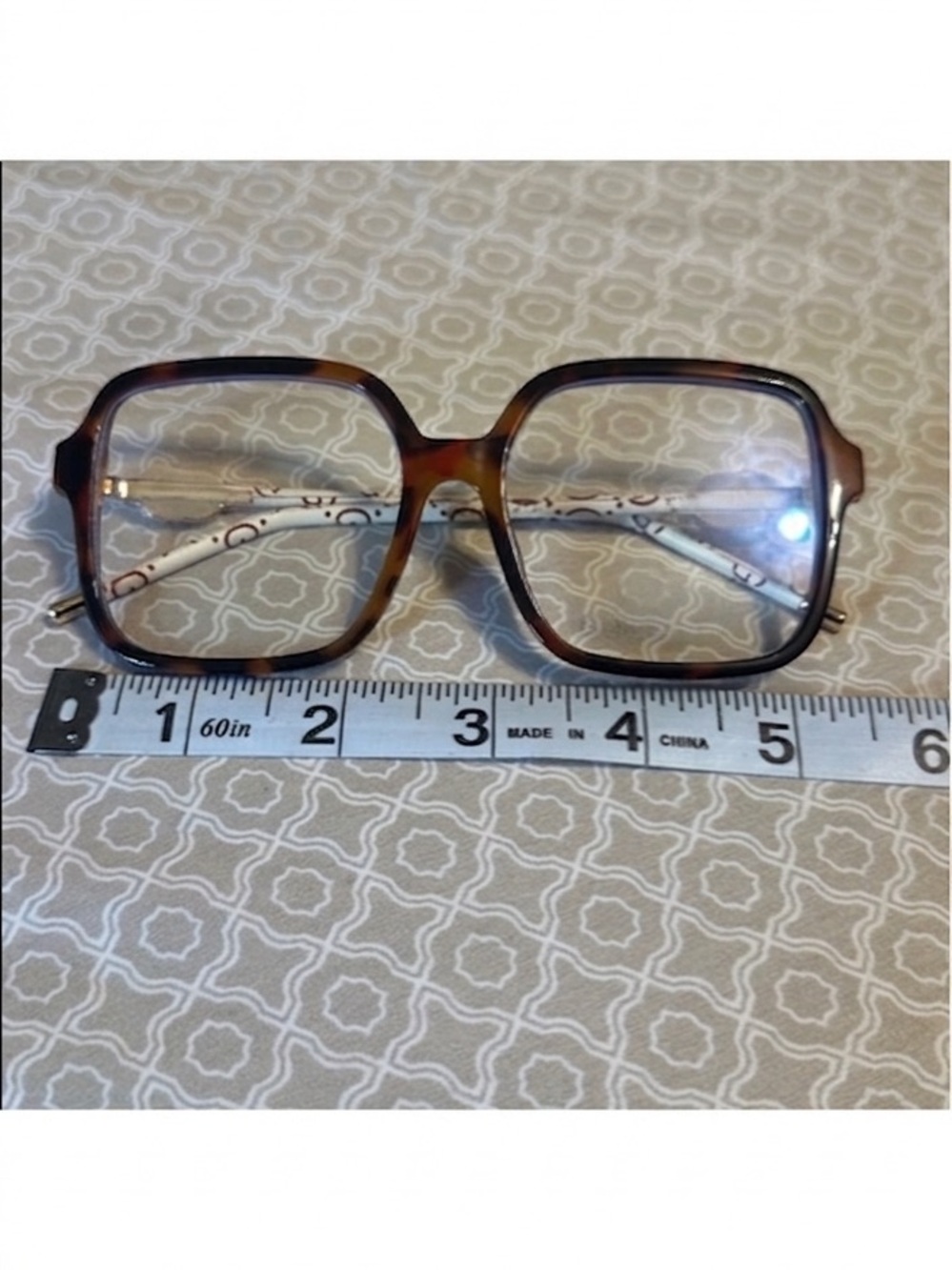 Gucci design Women’s Oversized Tortoiseshell Frame Sunglasses - Picture 6 of 11